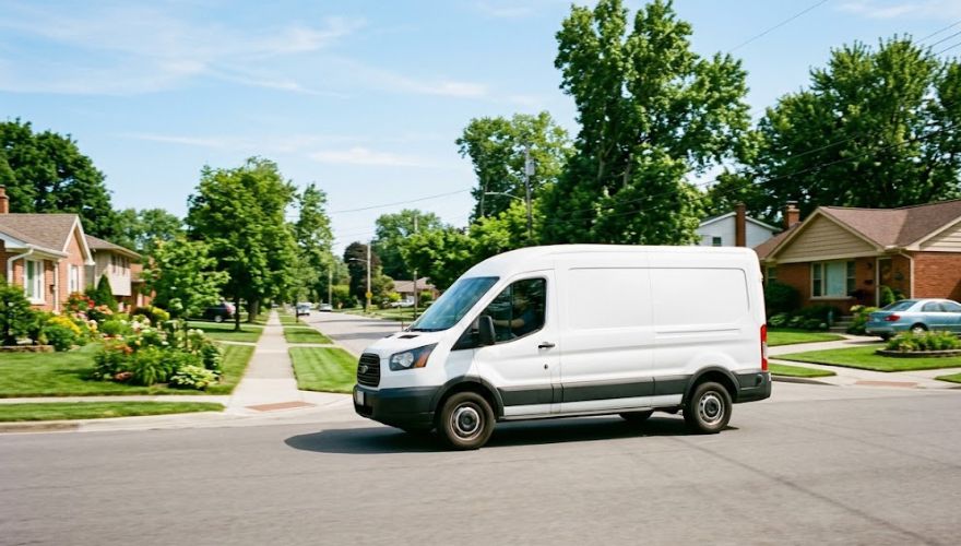 Technician retrieving trap from crawl space during same-day rat removal service in Huntsville